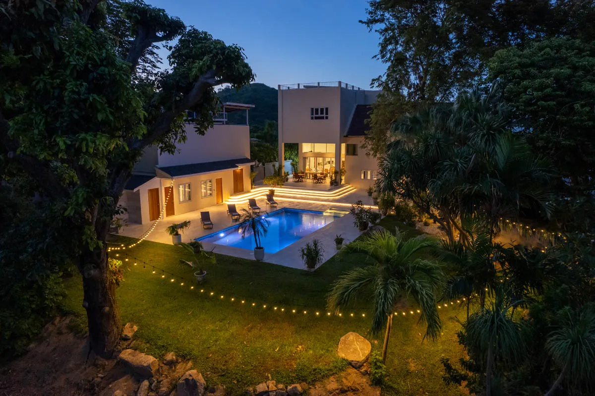 Completed luxury pool villa built by Samui Modern Construction